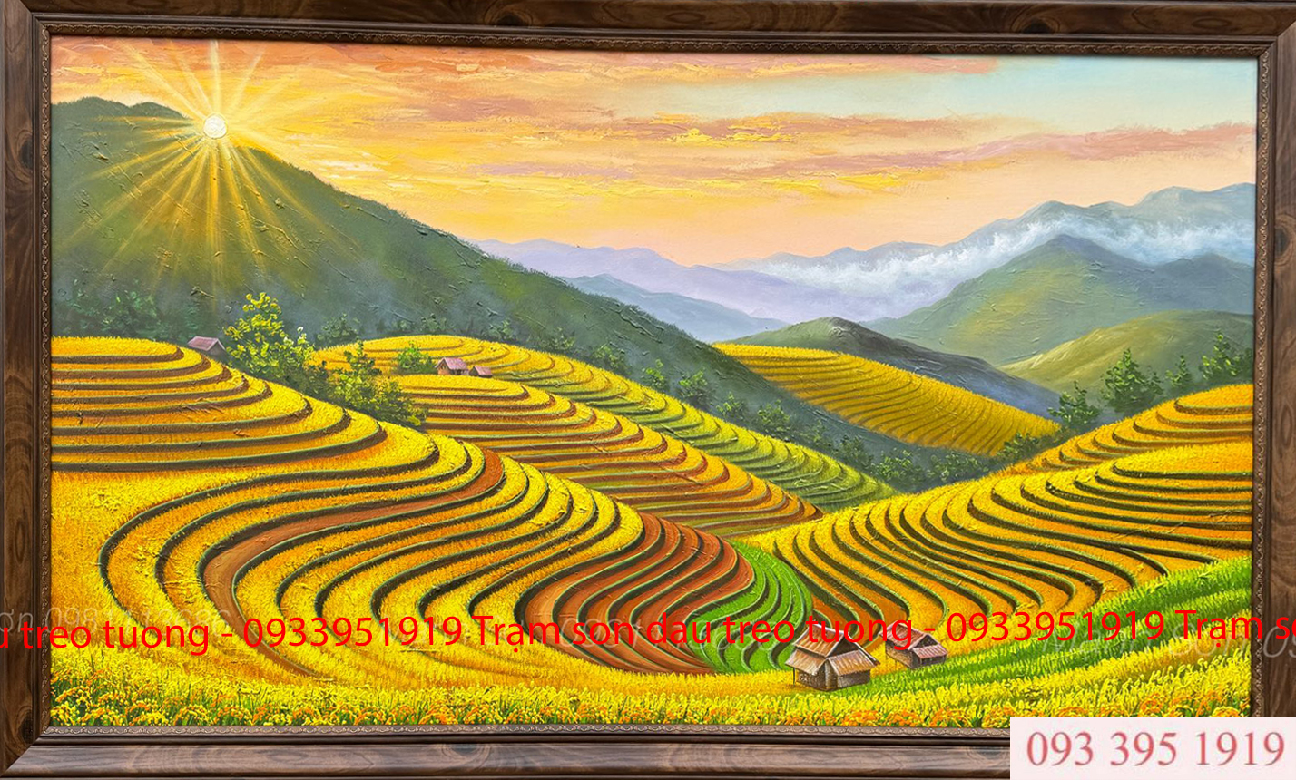 tranh ruong bac thang dep